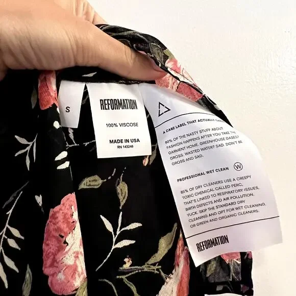 Reformation Hayworth Floral High Low Maxi Wrap Dress Carondelet Size S C0 - Picture 4 of 5